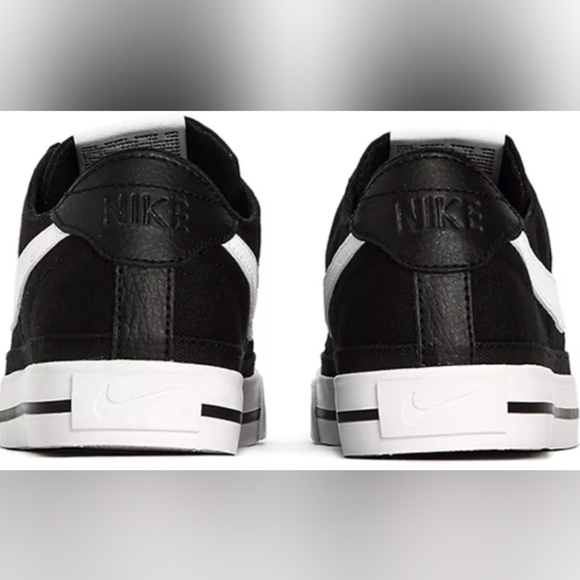 Nike Court Legacy Canvas Sneakers Black White Size 11 NWOT MSRP $95 - Picture 4 of 12